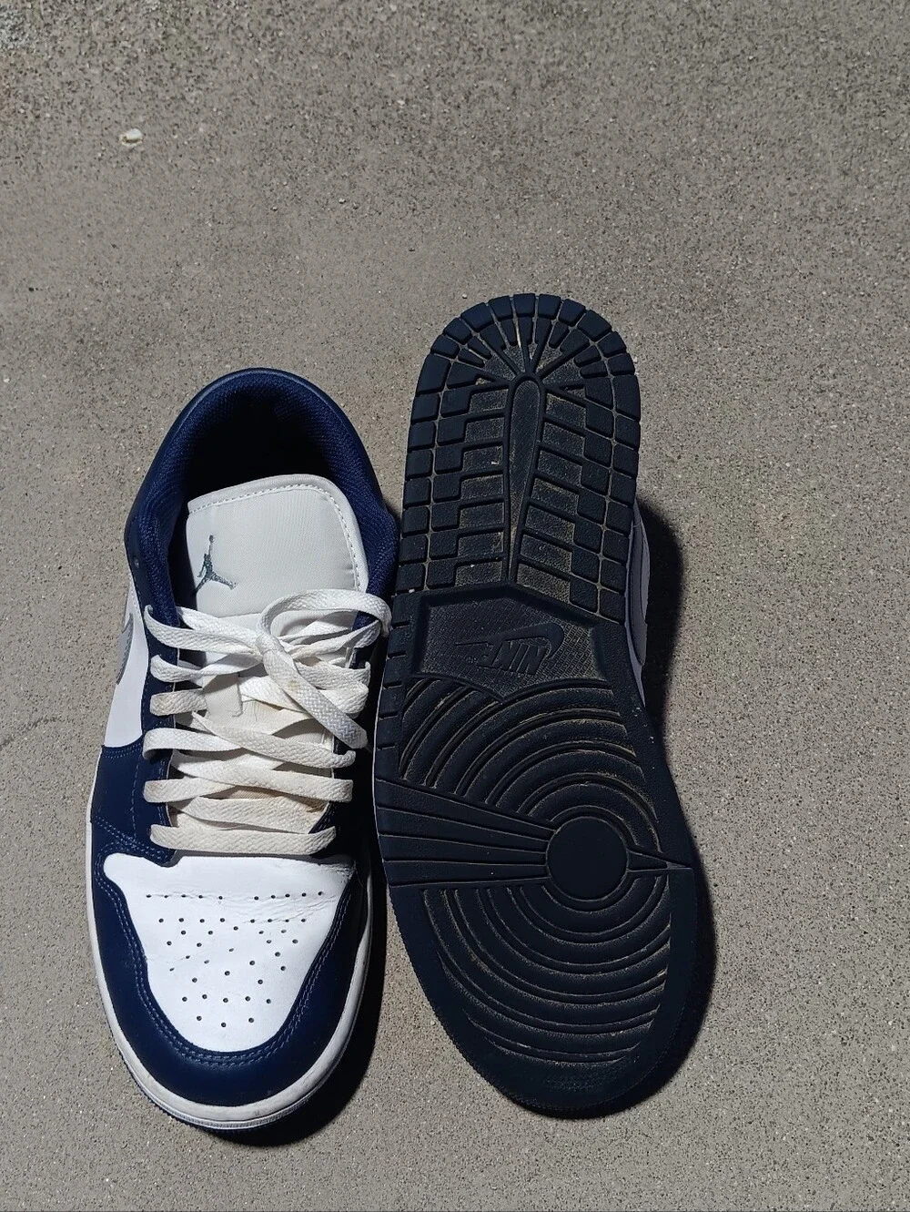 NIKE AIR JORDAN 1 Low Midnight Navy 553558-141 Shoes Sneakers Men's SZ 10.5